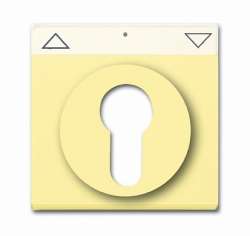 ABB Solo/future Плата центральная для выключателя жалюзи с зам. 2712/2713 , 2722/2723 и 2733, с полем дл надписи, sahara/жёлтый арт. 1710-0-3821