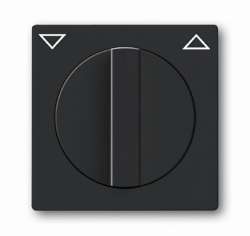 ABB Solo/future Плата центральная с поворотной ручкой, с маркировкой, для выключателя жалюзи 2712/2713 U и 2722/2723 U, антрацит арт. 1710-0-3623