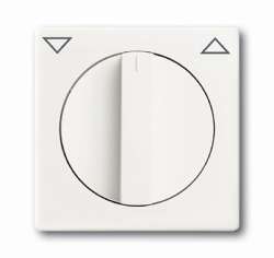 ABB Solo/future Плата центральная с поворотной ручкой, с маркировкой, для выключателя жалюзи 2712/2713 U и 2722/2723 U, белый бархат арт. 1710-0-3872