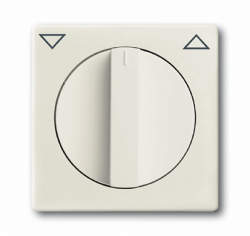 ABB Solo/future Плата центральная с поворотной ручкой, с маркировкой, для выключателя жалюзи 2712/2713 U и 2722/2723 U, chalet-white арт. 1710-0-3970