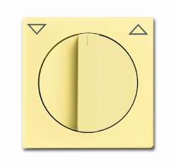 ABB Solo/future Плата центральная с поворотной ручкой, с маркировкой, для выключателя жалюзи 2712/2713 U и 2722/2723 U, sahara/жёлтый арт. 1710-0-3820