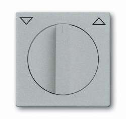 ABB Solo/future Плата центральная с поворотной ручкой, с маркировкой, для выключателя жалюзи 2712/2713 U и 2722/2723 U, серебристый алюминий арт. 1710-0-3661