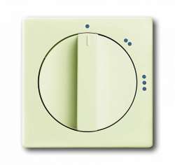 ABB Solo/future Плата центральная с поворотной ручкой для переключателя на 3 положения 2710/1 U, chalet-white арт. 1710-0-3988