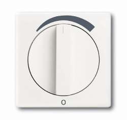 ABB Solo/future Плата центральная с поворотной ручкой для регуляторов громкости WHD, тип LR mono BJ UP, с маркировкой, белый бархат арт. 1710-0-3870