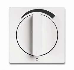 ABB Solo/future Плата центральная с поворотной ручкой для регуляторов громкости WHD, тип LR mono BJ UP, с маркировкой, davos/альпийский белый арт. 1710-0-3808