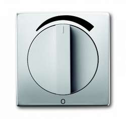 ABB Solo/future Плата центральная с поворотной ручкой для регуляторов громкости WHD, тип LR mono BJ UP, с маркировкой, pure/сталь арт. 1710-0-3812