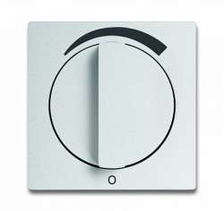 ABB Solo/future Плата центральная с поворотной ручкой для регуляторов громкости WHD, тип LR mono BJ UP, с маркировкой, серебристый алюминий арт. 1710-0-3811