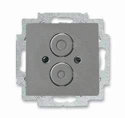 ABB Solo/future Плата центральная с суппортом для разъёмов BNC и TNC, meteor/серый металлик арт. 1710-0-3859