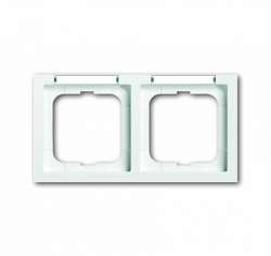 ABB Solo/future Рамка 2-постовая, с полем для надписи и шильдиком, горизонтальная, future linear, davos/альпийский белый арт. 1754-0-4368