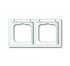ABB Solo/future Рамка 2-постовая, с полем для надписи и шильдиком, горизонтальная, future linear, davos/альпийский белый арт. 1754-0-4368