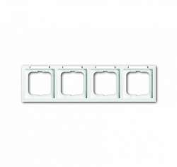ABB Solo/future Рамка 4-постовая, с полем для надписи и шильдиком, горизонтальная, future linear, davos/альпийский белый арт. 1754-0-4370