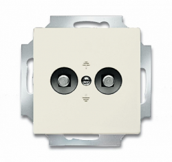 ABB Solo/future Розетка двойнай для выравнивания потенциалов, chalet-white арт. 2495-0-0094