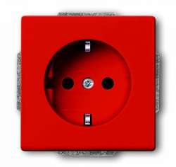 ABB Solo/future Розетка с/з 16А 250В, со шторками, оранжевый арт. 2013-0-5324