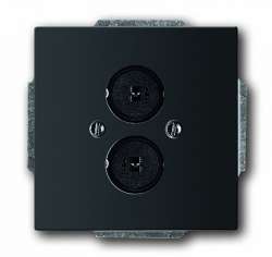 ABB Solo/future Центральная плата с 2-р.для LS,solo/fut.,черный бархат арт. 1723-0-0259