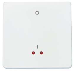 ABB Stylo/(Re)stylo Механизм одноклавишного 1-полюсного выключателя с клавишей с контрольной подсветкой, 2-модульный, слоновая кость арт. 2201.5 BM