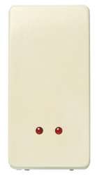 ABB Stylo/(Re)stylo Механизм одноклавишного переключателя с клавишей с контрольной подсветкой, 1-модульный, слоновая кость арт. 2102.5 BM