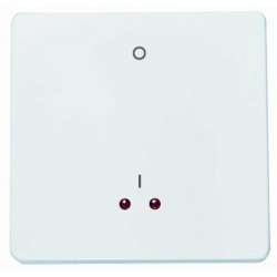 ABB Stylo/(Re)stylo Механизм одноклавишного переключателя с клавишей с контрольной подсветкой, 2-модульный, альпийский белый арт. 2202.5 BA