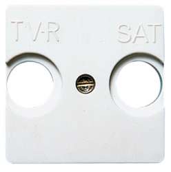 ABB Stylo/(Re)stylo Накладка для TV-R-SAT розетки, 2-модульная, слоновая кость арт. 2250.1 BM