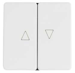 ABB Stylo Механизм выключателя жалюзи кнопочный, без фиксации, 2-модульный, альпийский белый арт. 2244 BA