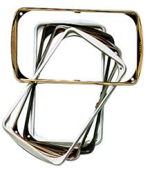 ABB Stylo Обрамление декоративное для рамок американского стандарта на 4 модуля, слоновая кость арт. 2400.4 BM