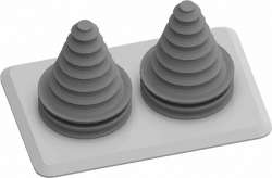 ABB TZ104 фланец с 2-мя кабельными рукавами арт. 2CPX010456R9999