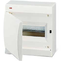 ABB Unibox Бокс навесной белый 8мод. с белой дв. IP41 (с клеммным блоком) арт. 122380008