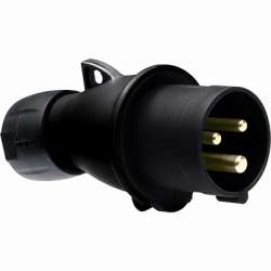 ABB Вилка кабельная ICAT 232-P6B, 32А, 2P+E, IP44, 6ч, черный, для шоу-бизнеса арт. 2CMA100552R1000