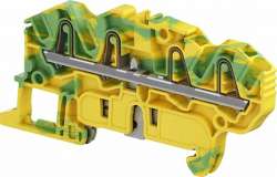 ABB ZK2,5-PE-4P Клемма втычная Земля - желто-зеленая - 2,5 мм2, 4 зажима арт. 1SNK705152R0000