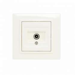 ABB Zena бел. розетка TV проходная арт. 500-010200-272