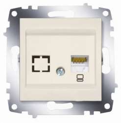 ABB Zena без рамки бел. розетка комп.CAT6 арт. 609-010200-247