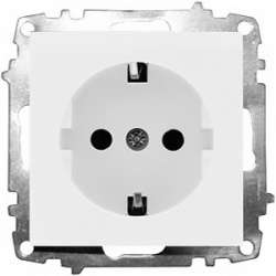 ABB Zena без рамки бел. розетка с/з арт. 609-010200-217