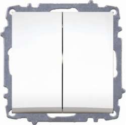 ABB Zena без рамки бел. выключатель 2кл проходной арт. 609-010200-211