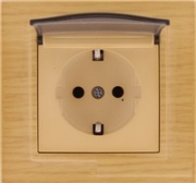 ABB Zena без рамки береза розет c крышк с/з арт. 609-012700-218