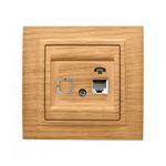 ABB Zena без рамки береза розетка TF RJ11 арт. 609-012700-221