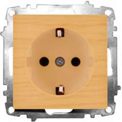 ABB Zena без рамки береза розетка с/з арт. 609-012700-217