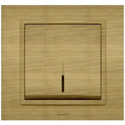 ABB Zena без рамки береза выкл 1кл подсв.Led арт. 609-012700-201