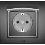 ABB Zena без рамки дымчатый роз c крышк с/з арт. 609-011100-218