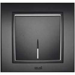 ABB Zena без рамки дымчатый выключатель 1кл. прох. с подсв. Led арт. 609-011100-210