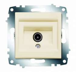 ABB Zena без рамки крем. розетка TV прох. арт. 609-010300-272