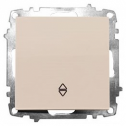 ABB Zena без рамки крем. выключатель 1кл проходной арт. 609-010300-209