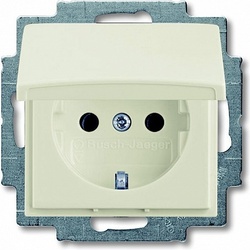 ABB Zena без рамки крем.роз c защит крыш с/з арт. 609-010300-218