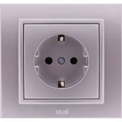 ABB Zena без рамки сер. розетка с/з арт. 609-011000-217