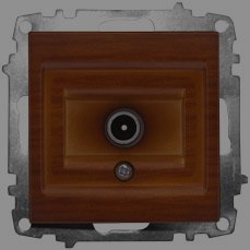 ABB Zena без рамки темн. орех TV прох. арт. 609-012900-272