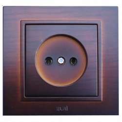 ABB Zena без рамки темн. орех розетка б/з арт. 609-012900-215