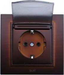 ABB Zena без рамки темн. орех рзт крышка с/з арт. 609-012900-218