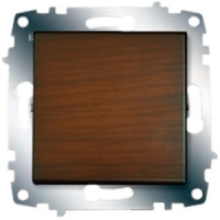 ABB Zena без рамки темн. орех выкл 1кл арт. 609-012900-200