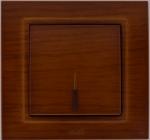 ABB Zena без рамки темн. орех выкл 1кл подсв арт. 609-012900-201