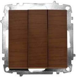 ABB Zena без рамки темн. орех выкл 3кл арт. 609-012900-254