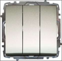 ABB Zena без рамки титаниум выкл 3кл арт. 609-011400-254