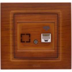 ABB Zena без рамки вишня розетка TF RJ11 арт. 609-012800-221